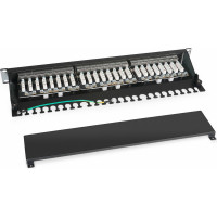 Патч-панель Cabeus 1U, 24 порта, RJ-45, категория 6a, экранированная, PL-24-Cat.6a-SH-Dual
