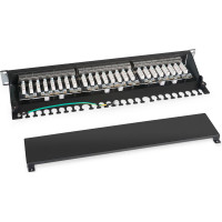 Патч-панель Cabeus 1U, 24 порта, RJ-45, категория 6a, экранированная, PL-24-Cat.6a-SH-Dual