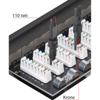 Патч-панель Cabeus 1U, 24 порта, RJ-45, категория 6a, экранированная, PL-24-Cat.6a-SH-Dual