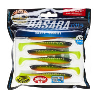 Виброхвосты LUCKY JOHN LJ 3D Series BASARA SOFT SWIM 3.5in, цвет PG02, 6шт. 140403-PG02