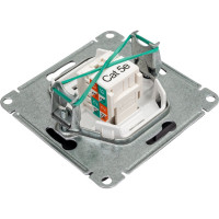 1-местный механизм компьютерной розетки Systeme Electric Glossa RJ45 категории 5е графит GSL001381K