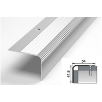 Порог угловой алюминиевый (54х41.8 мм; 0.9 м; без покрытия) Лука 00000001749