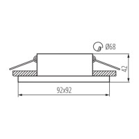 Точечный встраиваемый светильник KANLUX SIMEN DSL W/G/W/ 29135