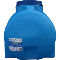 Овально-горизонтальная емкость AQUAPLAST 300 л, синяя 4630017951918