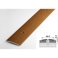Порог прямой алюминиевый декоративный (44,5 мм, 1,8 м, Орех) ЛУКА 00000002414