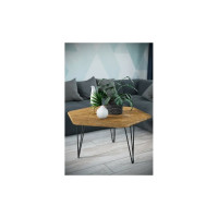 Журнальный стол Мебелик Олдем дуб американский/чёрный 5009