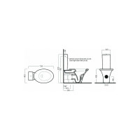Унитаз-моноблок HATRIA SCULTURE без сиденья, 40x72 см, белый YXZ401
