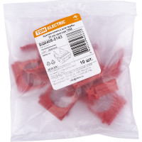 Крепеж-клипса для трубы TDM ELECTRIC ПНД 25 мм, красная, 10 шт. SQ0405-0143