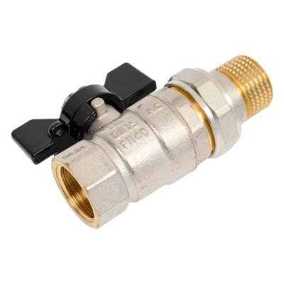 Шаровой кран Terma NEOS 1/2", с американкой, бабочка 26026