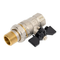 Шаровой кран Terma NEOS 1/2", с американкой, бабочка 26026