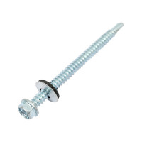Кровельный саморез КРЕП-КОМП цинк, с шайбой EPDM, 5,5x76 К, 10 шт. ск5576мф