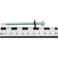 Кровельный саморез КРЕП-КОМП цинк, с шайбой EPDM, 5,5x76 К, 10 шт. ск5576мф