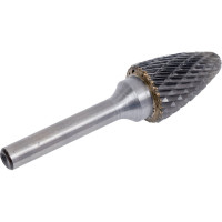 Борфреза гиперболическая со сферическим торцом (тип F; 16х25 мм; хвостовик 6 мм) KORNOR 362162506