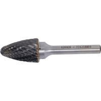 Борфреза гиперболическая со сферическим торцом (тип F; 16х25 мм; хвостовик 6 мм) KORNOR 362162506