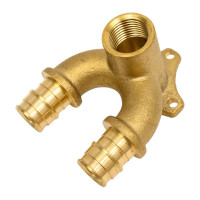 Водорозетка One Plus двойная, 20x1/2x20 OP для труб из сшитого полиэтилена Pex qe 3204023106