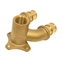 Водорозетка One Plus двойная, 20x1/2x20 OP для труб из сшитого полиэтилена Pex qe 3204023106