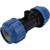 Компрессионный переходной тройник VALFEX ПНД, с внутренней резьбой, 50-1/2"-50 1210015001250