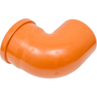 Отвод наружной канализации ХЕМКОР 110 мм 87 градусов 2491095 0 5982