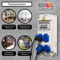 Щит с розетками навесной COMBOX 5 EVOL 0101-001-1