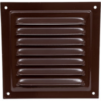 Решетка металлическая (120x120 мм; коричневая) ВИЕНТО РМ1212кор