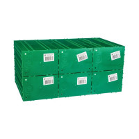 Пластиковый короб СТЕЛЛА-ТЕХНИК 140x250x100 мм, комплект 6 штук C-2-К6-зеленый-прозрачный