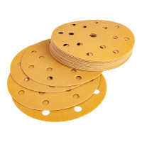 Диск шлифовальный перфорированный с липучкой (5 шт; 150 мм; Р320; 15 отв.) Abraforce 90365