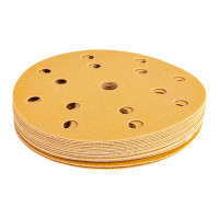 Диск шлифовальный перфорированный с липучкой (5 шт; 150 мм; Р320; 15 отв.) Abraforce 90365