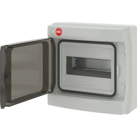 Настенный щиток DKC ЩРн-П-8 прозрачная дверь IP65 серый 85608