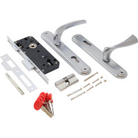 Врезной замок БУЛАТ ЗВ4-1.03.07 НОМОС (титан; 5 перфоключей; с ручками) 13965