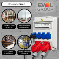 Щит с розетками навесной Combox 11 EVOL 0102-010-1