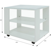 Журнальный стол Мебелик BeautyStyle Luminar 5 белый 7628