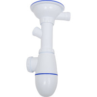 Сифон Unicorn B431VP 3 1/2х40 с круглым переливом, с носиком, винт, шток, ручка - пластик 544752