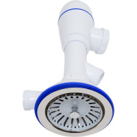 Сифон Unicorn B431VP 3 1/2х40 с круглым переливом, с носиком, винт, шток, ручка - пластик 544752