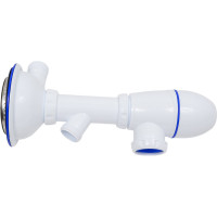Сифон Unicorn B431VP 3 1/2х40 с круглым переливом, с носиком, винт, шток, ручка - пластик 544752