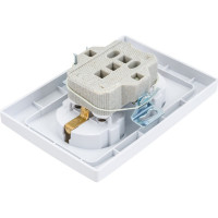 Двойная розетка Intro Plano с заземлением 2x2P+E Schuko, 16А-250В, IP20, СУ, белый Б0053915