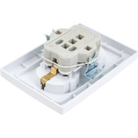 Двойная розетка Intro Plano с заземлением 2x2P+E Schuko, 16А-250В, IP20, СУ, белый Б0053915
