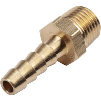 Разъем 1/4" внешняя резьба - "елочка" 6мм, латунь, в блистере AV Steel AV-700314B