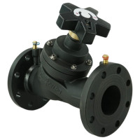 Балансировочный клапан DN.ru чугунный КБЛФ Ду80 Ру16 с ниппелями D080-00398