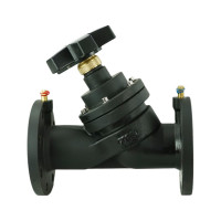 Балансировочный клапан DN.ru чугунный КБЛФ Ду80 Ру16 с ниппелями D080-00398