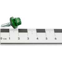 Кровельный саморез КРЕП-КОМП 5,5x19, RAL6002, зелёный, 250 шт. ск55196002кф
