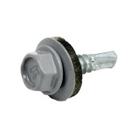 Кровельный саморез КРЕП-КОМП 4,8x19, RAL7004, серый, 250 шт. ск48197004кф