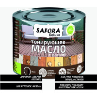 Масло для дерева SAFORA тонирующее, с воском, береза, 0.5 л МД500/6
