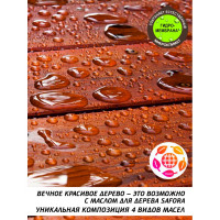 Масло тонирующее с воском SAFORA береза 1 л МД1000/6