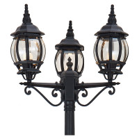 Садово-парковый светильник, столб 3*100W E27 230V, черный FERON 8115 11214