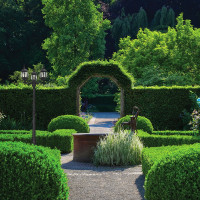 Садово-парковый светильник, столб 3*100W E27 230V, черный FERON 8115 11214