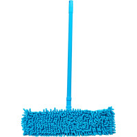 Швабра для пола PERFECTO LINEA Solid с насадкой из шенилла, голубая 43-492032