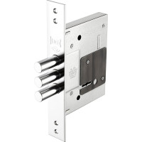 Врезной сувальдный замок KALE KILIT 257L, BS60, 28CP, 5K (60 мм), SP, Ros, STB 257L0000030