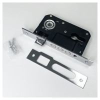 Врезной замок под евроцилиндр VETTORE 9011 SR-3R CP, хром 20309