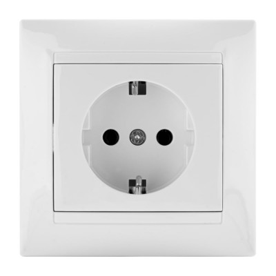 Розетка TDM ELECTRIC 2П+З 16А 250В белая Лама SQ1815-0023