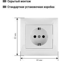 Розетка TDM ELECTRIC 2П+З 16А 250В белая Лама SQ1815-0023